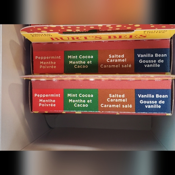 :2pks limited edition burts bees lip gloss peppermint mint cocoa salted caramel - Picture 3 of 4